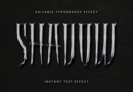 Black And Silver Dark Moody Cinematic Text Effect Gothic Font
