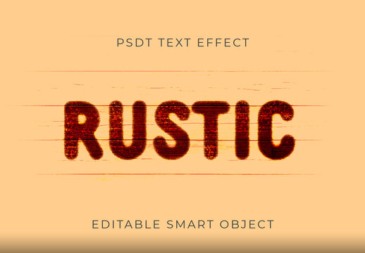 Red Burn Wood Text Effect Glowing Rustic Font