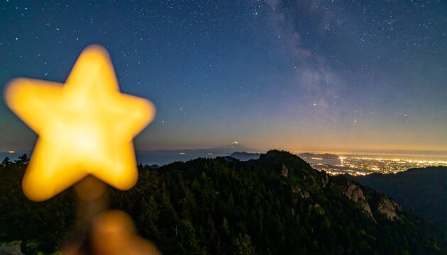 Starlit mountain vista