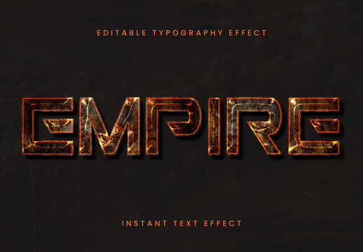 Red Epic Trailer Cinematic Text Effect 3D Engraved Metal Font