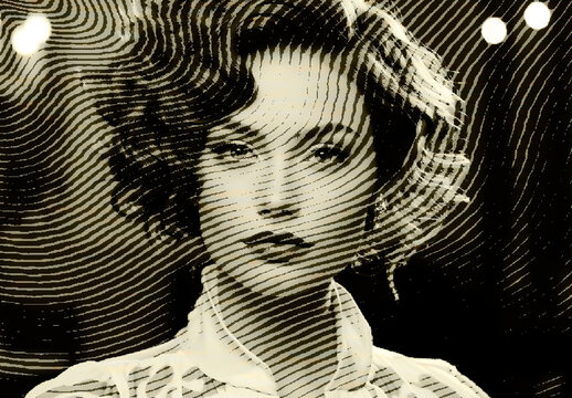 Golden And Sepia Classic Currency Engraved Photo Effect
