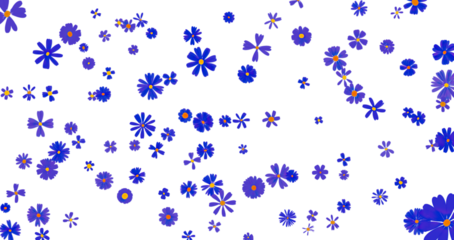 Vibrant Colorful Flower Burst Pattern On Transparent Background