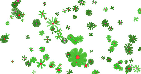 Vibrant Colorful Flower Burst Pattern On Transparent Background