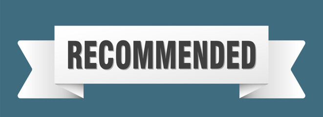 recommended ribbon isolated on transparent background. recommended ribbon