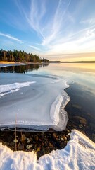 Frozen lake at sunrise (1)