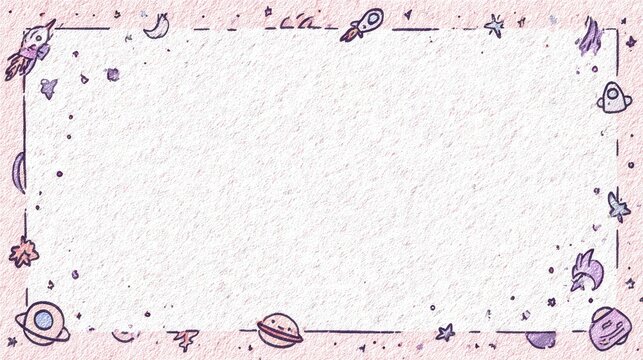 Pastel space border template