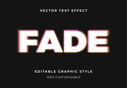 Colorful Gradient Blurry Text Effect Diffused Bold Font