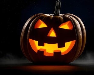 Halloween Pumpkin Lantern with Face