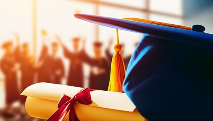 Graduation Cap Toss Celebration