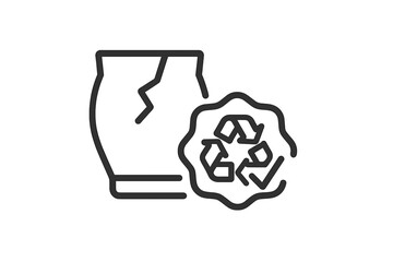 Damaged Item Recycling Returns Icon Vector