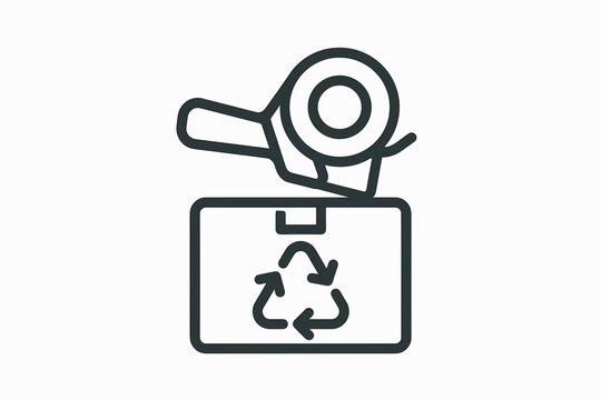 Recycling Box Inspection Reverse Logistics Icon Vector