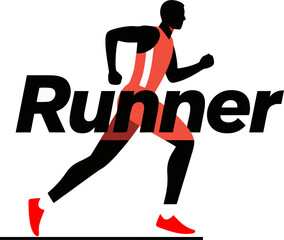 A runner is running on the track.
