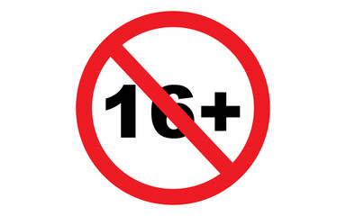 No 16+ Symbol Royalty Free Images, 16+ prohibited Stock Photos, No 16+ Or 16+ not Allowed