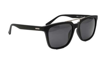 Stylish black sunglasses offer modern elegance and sun protection, perfect for fashion editorials or summer accessory promotions with a trendy minimalist vibe