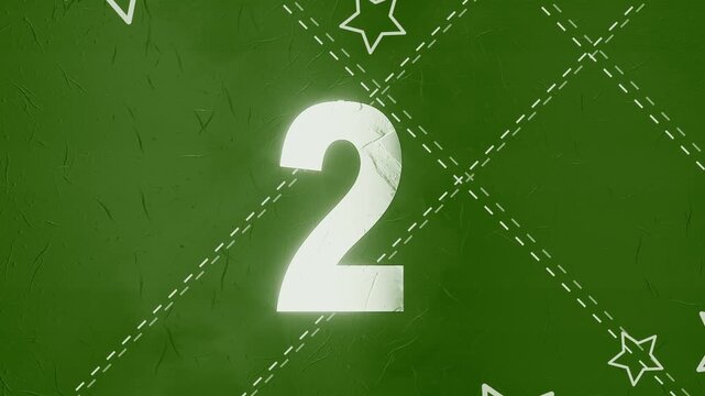 Green and silver advent calendar number 2, with a simple design