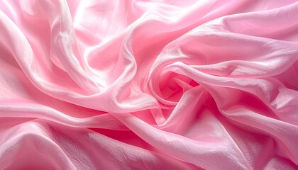 Obraz premium Flowing pink fabric texture