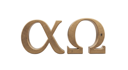 Alpha and Omega Symbols A Symbolic Representation of Beginning and End.