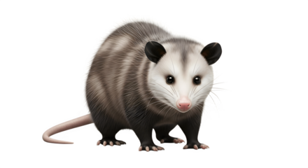 Closeup of a North American Opossum.