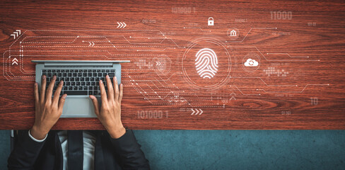 Biometric fingerprint identification and cybersecurity system ensuring secure access, identity...