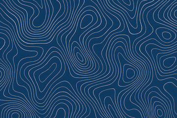 Fototapeta premium Abstract Topographic Map: An intricate pattern of curving lines evokes the layered contours of a landscape, rendered in a minimalist style, hinting at the beauty of geographical complexity.