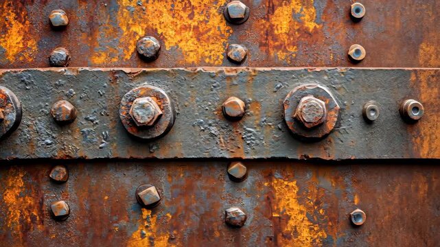 Rustic Metal and Rust: A close-up shot reveals the intricate texture and colors of aged metal and rust, a striking display of industrial beauty. 