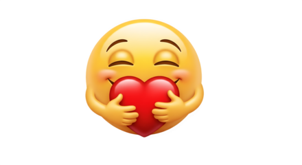 Emoji expressing love and affection with a heart symbol feeling happy and joyful.