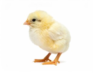 Obraz premium Adorable Chick isolated on white background