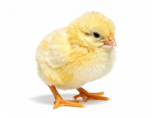 Obraz premium Adorable Chick isolated on white background