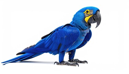 Obraz premium blue macaw isolated on white background