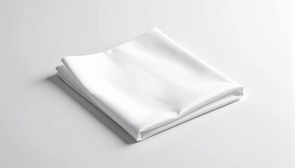 Crisp White Napkin A Clean and Simple Visual for Various Uses and Concepts on white background