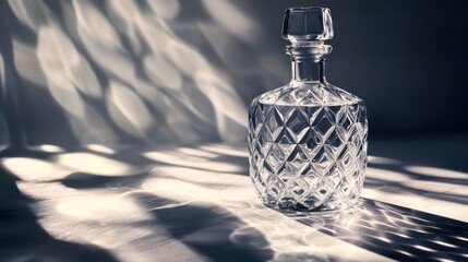 Glass decanter studio shot