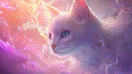 Magical kitten portrait