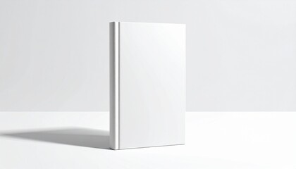 Blank Book Mockup Standing on Surface, Ready for Your Unique Cover Design and Creative Presentation