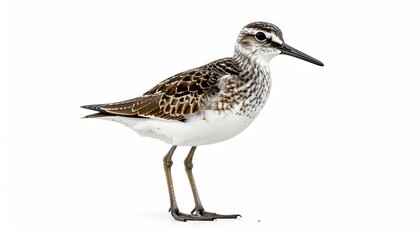 Obraz premium spoon-billed sandpiper bird on white background