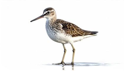 Obraz premium spoon-billed sandpiper bird on white background