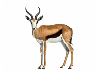 Fototapeta premium springbok isolated on white background