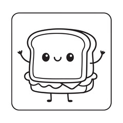 Cute Comfy Kawaii Pattern Coloring Pages,	
comfy pattern coloring pages, bold and easy coloring pages, coloring book, line art, illustration, victor, black and white coloring pages, Hand-drawn art