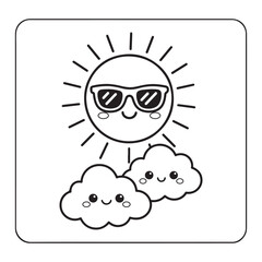 Cute Comfy Kawaii Pattern Coloring Pages,	
comfy pattern coloring pages, bold and easy coloring pages, coloring book, line art, illustration, victor, black and white coloring pages, Hand-drawn art