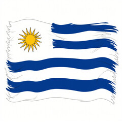 high quality vector image of the flag of Uruguay
