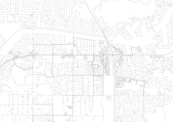 A detailed vector map of Menifee, showing intricate road networks and urban infrastructure with a zoomed-in perspective.
