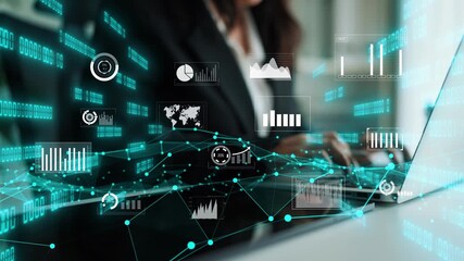 A modern workspace showcasing digital data visualizations, including various charts and graphs, portraying analytics for informed business decisions and progress. Xenic - Powered by Adobe