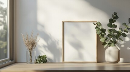 Empty frame mockup display