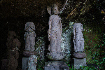 千葉県金谷鋸山日本寺羅漢道の石仏