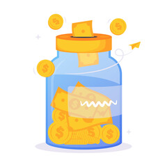 Travel Savings Budget Management Vector Object