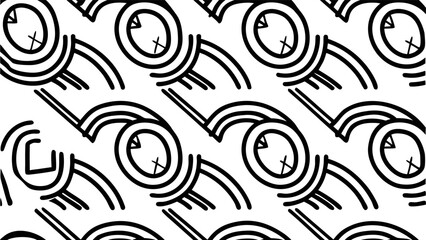 Fototapeta premium Bold Hand-Drawn Abstract Doodle Seamless Pattern