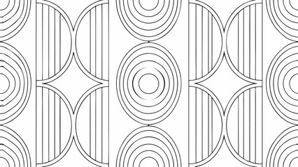 Bold Hand-Drawn Art Deco Geometric Seamless Pattern--