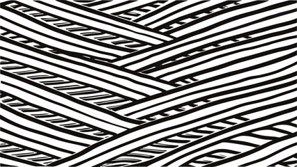 Bold Hand-Drawn Abstract Woven Stripe Seamless Pattern