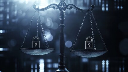 Justice and digital security scale