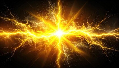Dynamic Bolt of Energy: A vivid display of raw power with a striking lightning bolt, illuminating the darkness with a burst of electrical energy, offering a captivating visual experience.