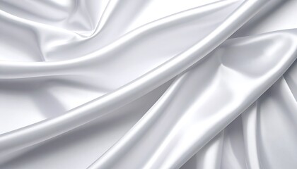 Smooth white satin drapes